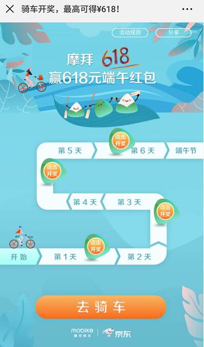 摩拜携手京东汽车开奖赢取最高618元小金库红包 京东 微信红包 活动线报  第3张